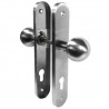 Gałka podwójna obrotowa na wkładkę 85mm INOX mod.11GPB85