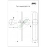 Gałka podwójna obrotowa na wkładkę 85mm INOX mod.11GPB85