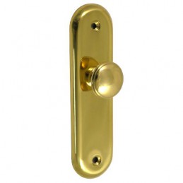 Gałka z szyldem 125x34mm mosiężna lakierowana mod.24