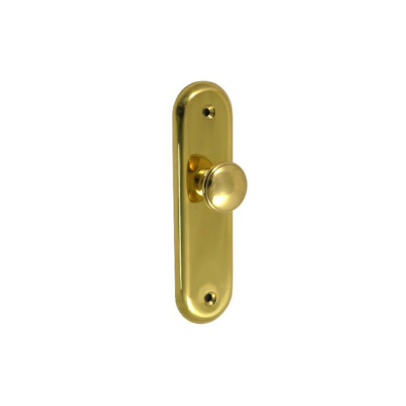 Gałka z szyldem 125x34mm mosiężna lakierowana mod.24