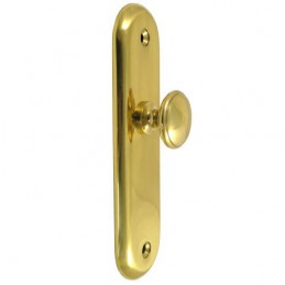 Gałka z szyldem 125x34mm mosiężna lakierowana mod.24