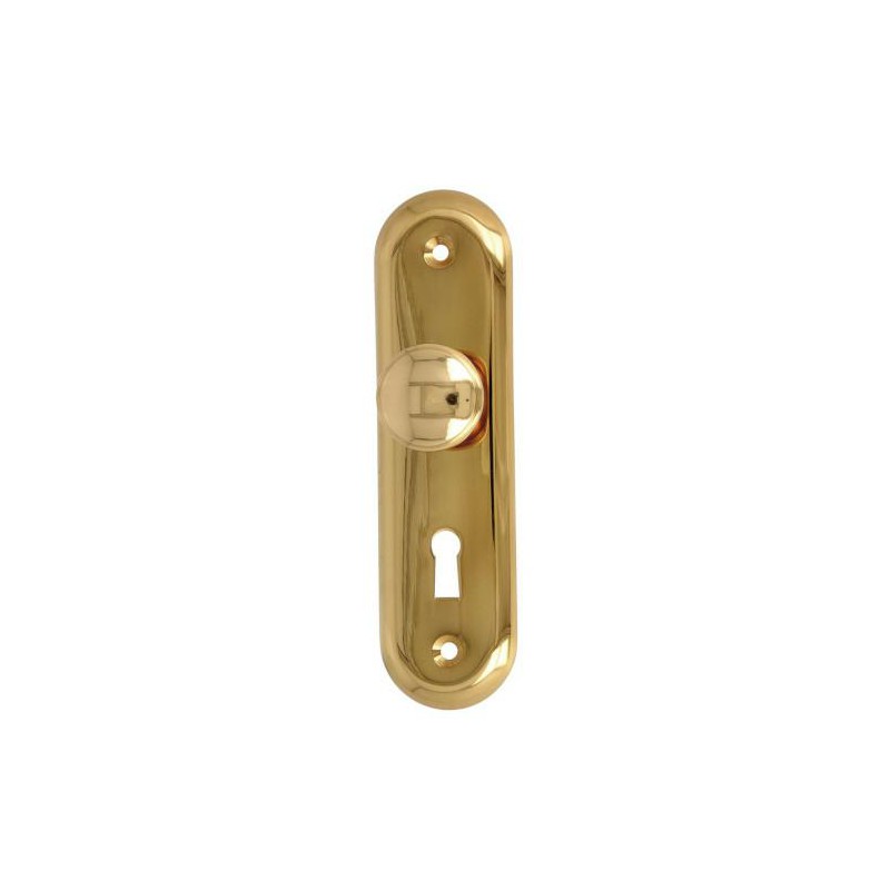 Gałka z szyldem mosiężna na klucz 125x34mm mod. 26