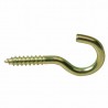 Hak półpełny haczyk wkręcany 2x20mm mosiądzowany 26szt.