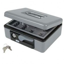Kasetka na pieniądze szara 197x154x80mm