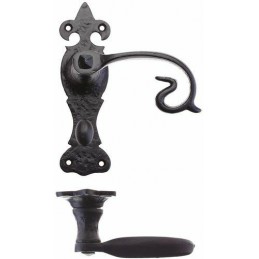Klamka 48x168 czarna na WC