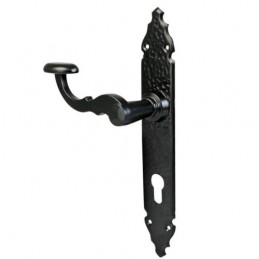 Klamka czarna na wkładkę 85mm szyld 280X45mm Lewa mod.100EB85