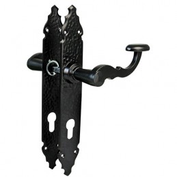 Klamka czarna AMIG wkładka 72mm szyld 280X45mm mod.100PB72