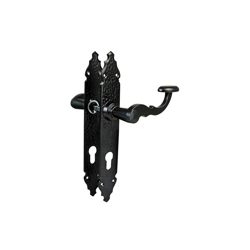 Klamka czarna AMIG wkładka 72mm szyld 280X45mm mod.100PB72