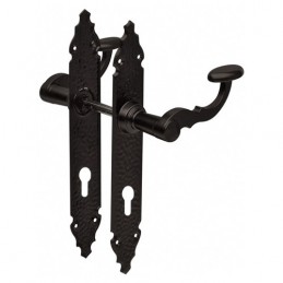Klamka  czarna AMIG wkładka 85mm szyld 280X45mm mod.100PB85