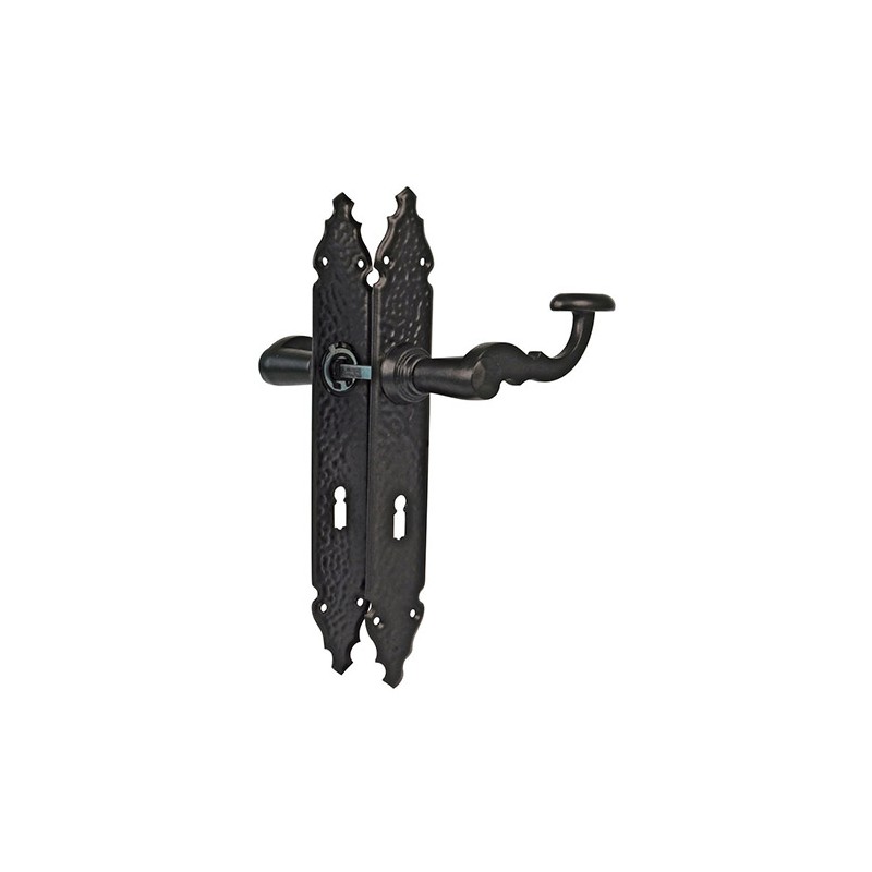 Klamka czarna AMIG klucz 72mm szyld 280x45mm mod.100PG72