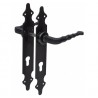 Klamka czarna wkładka 85mm szyld 280x45mm AMIG mod.101P B85