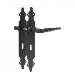 Klamka czarna klucz 70mm szyld 280x45mm AMIG mod.101P G70
