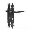 Klamka czarna klucz 70mm szyld 280x45mm AMIG mod.101P G70