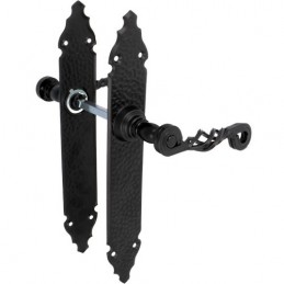 Klamka czarna bez otworu długi szyld 280x45mm mod.102P AMIG
