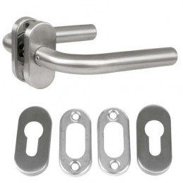 Klamka AMIG 4 "O" rozeta owalna INOX