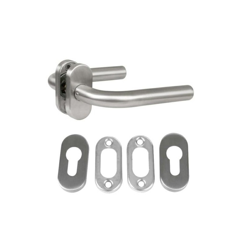 Klamka AMIG 4 "O" rozeta owalna INOX