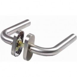 Klamka AMIG 4 "O" rozeta owalna INOX