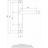 Klamka Balmoral FRENCH L/L wkładka 92mm grafitowy