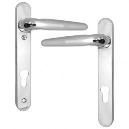 Klamka drzwiowa Overture wkładka 92mm krótki szyld 210mm chrom