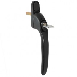 Klamka okienna z kluczykiem Overture Lock 40x7mm prosta czarna