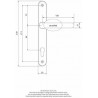 Klamko-gałka Balmoral na wkładkę 92mm chromowana FRENCH L/L