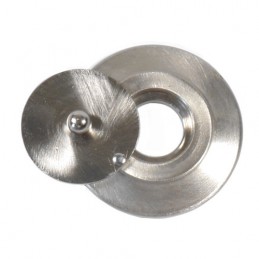 Klapka wewnętrzna wizjera 14mm chrom satyna szyld 45mm mod. 2