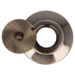 Klapka wewnętrzna wizjera 16mm złoto antyczne szyld 45mm mod. 2