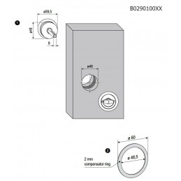 Komplet DUETTO WC 48 A-A sat chrom