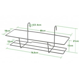 Kosz na kwiaty 33-80x18x12 prostokątny