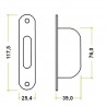 Kółko do sasha R_F 1 3/4" mosiężne pol