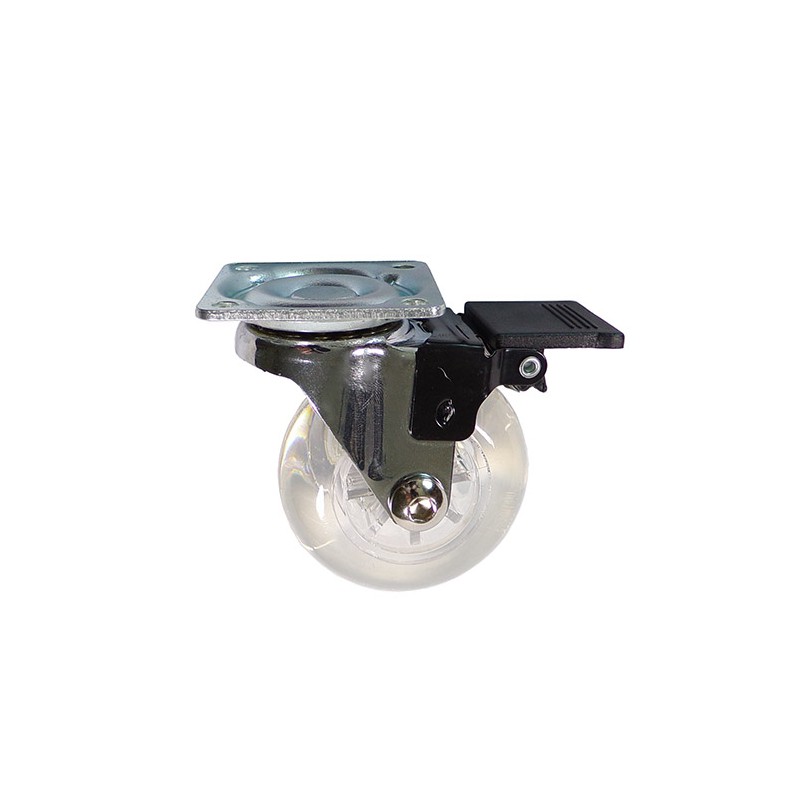 Kółko transparentne 50mm obrotowa płytka i hamulec 7240502