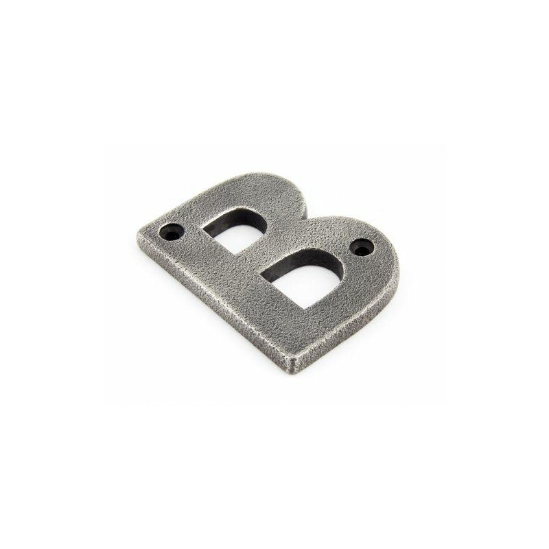Litera "B" 78x8mm antyczna cyna
