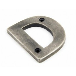 Litera "D" 78x8mm antyczna cyna