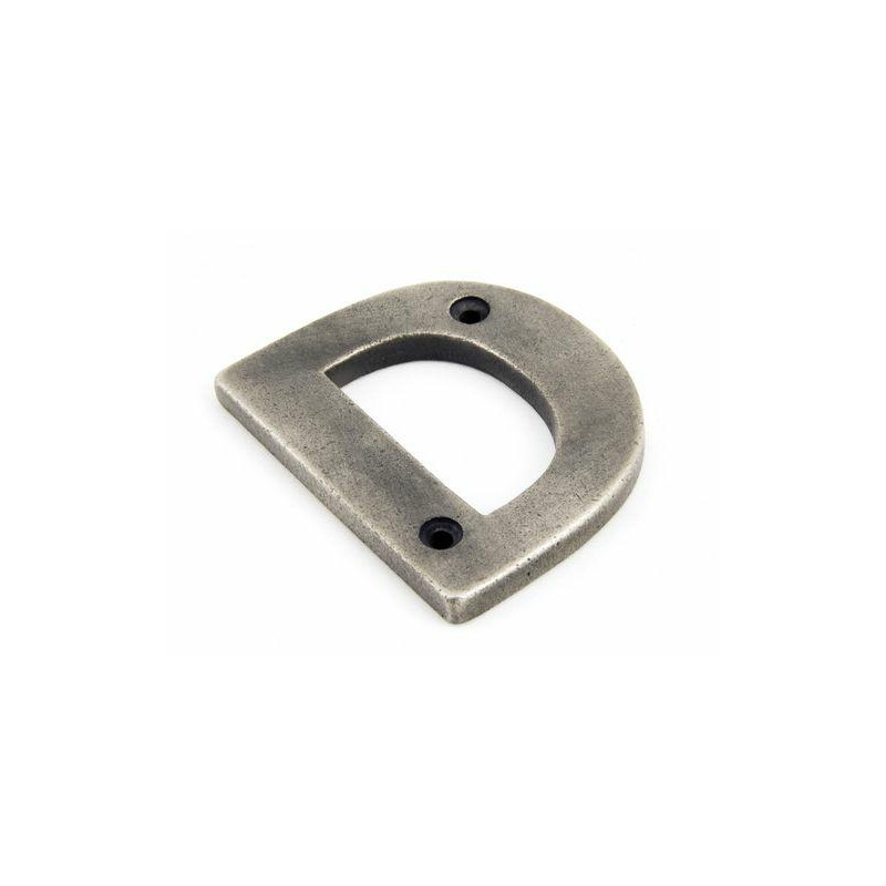 Litera "D" 78x8mm antyczna cyna