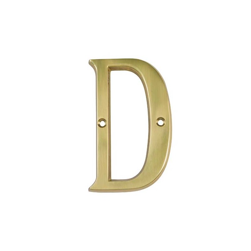 Litera "D"-5cm mosiężna lakierowana