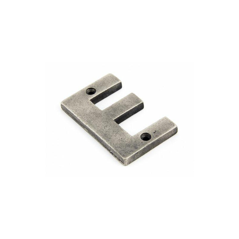 Litera "E" 78x8mm antyczna cyna