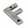 Litera "F" 78x8mm antyczna cyna