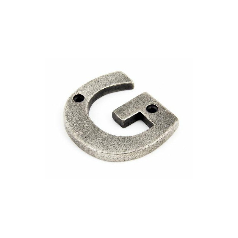 Litera "G" 78x8mm antyczna cyna