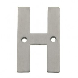 Litera H 10cm stal nierdzewna INOX - przykręcana