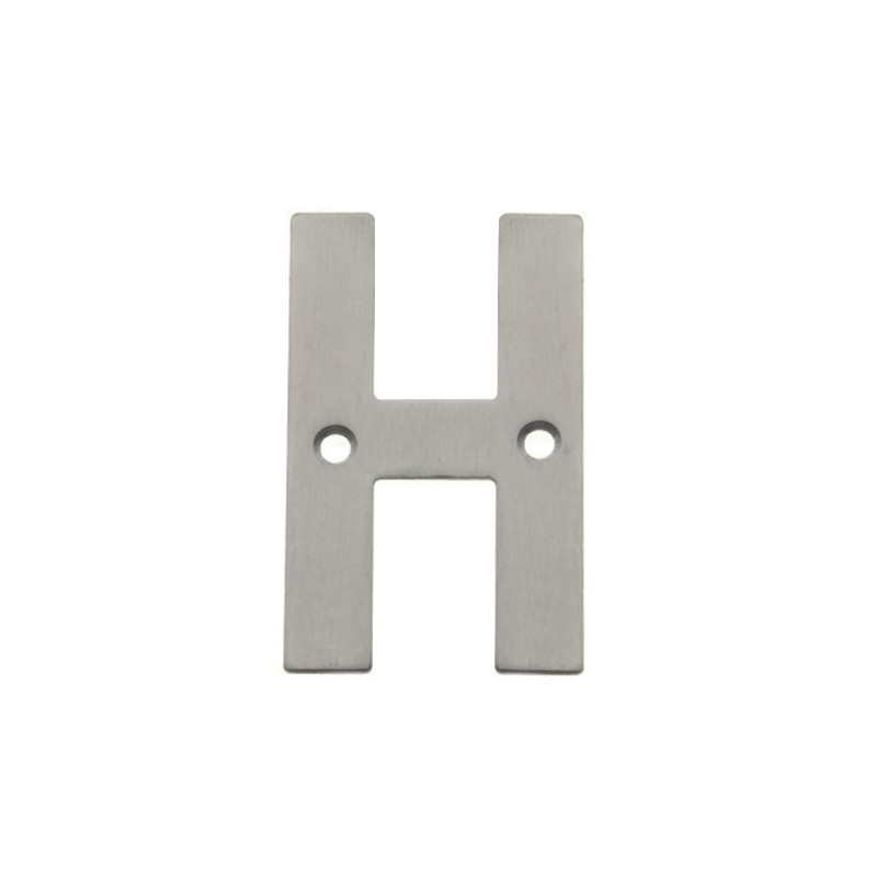 Litera H 10cm stal nierdzewna INOX - przykręcana