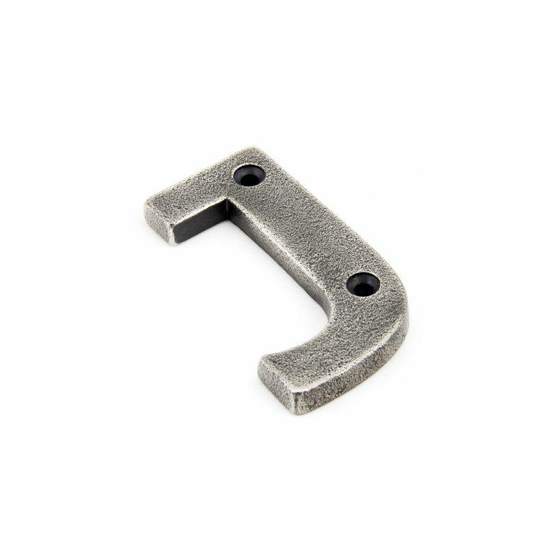 Litera "J" 78x8mm antyczna cyna