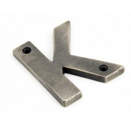 Litera "K" 78x8mm antyczna cyna