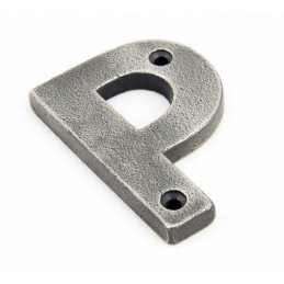 Litera "P" 78x8mm antyczna cyna