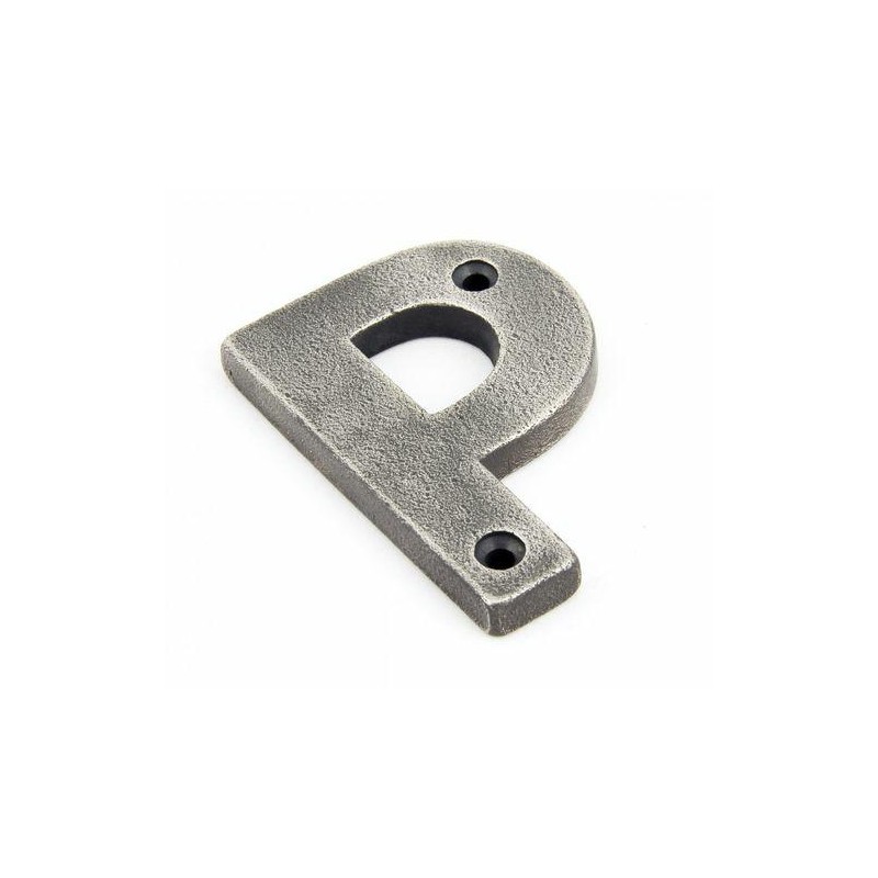Litera "P" 78x8mm antyczna cyna