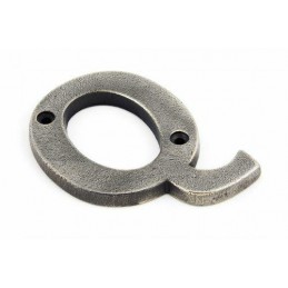 Litera "Q" 78x8mm antyczna cyna