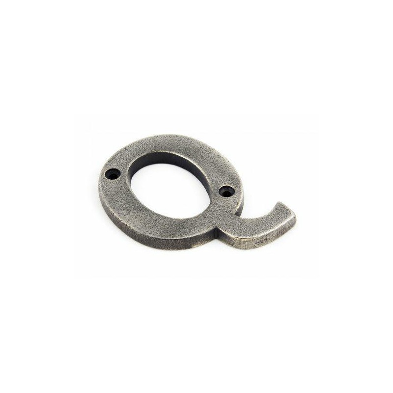 Litera "Q" 78x8mm antyczna cyna