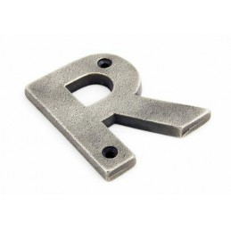 Litera "R" 78x8mm antyczna cyna