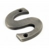 Litera "S" 78x8mm antyczna cyna