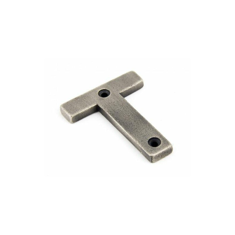 Litera "T" 78x8mm antyczna cyna