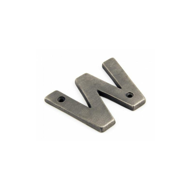 Litera "W" 78x8mm antyczna cyna